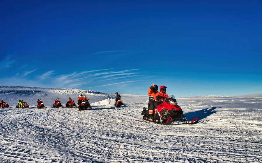 Ab Geysir: Schneemobil-Abenteuer auf dem Langjökull-Gletscher