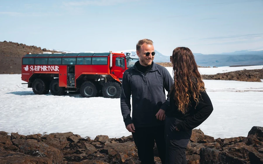 Gullfoss: Sleipnir-Monstertruck-Tour auf dem Langjökull-Gletscher